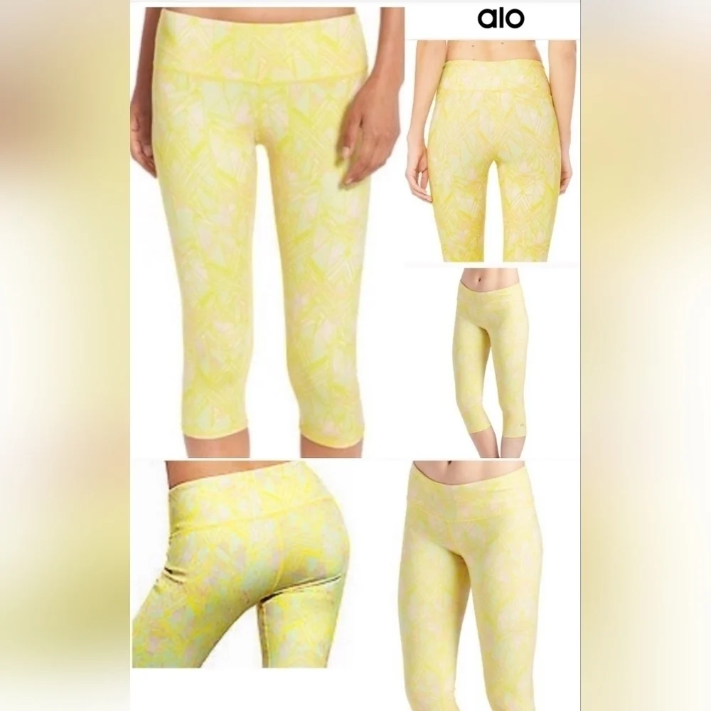 ALO Yoga Airbrush Capri, Zest Indio Womens size XS